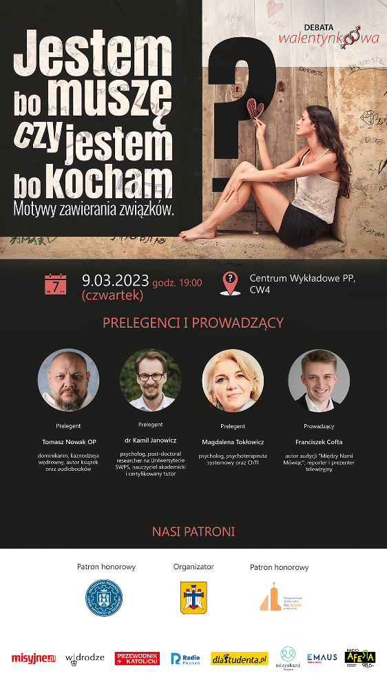 Debata Walentynkowa - motywy zawierania związków - Organizator