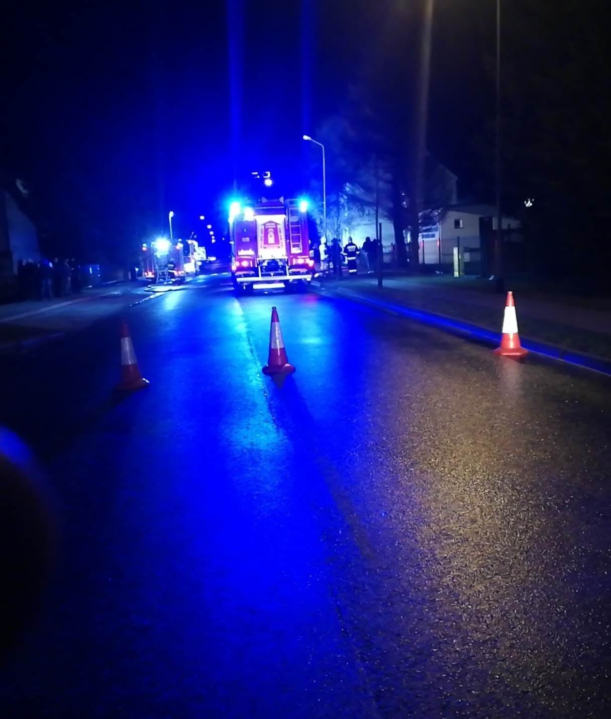 nocny pożar Lwówek - OSP Linie