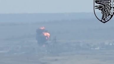 Pod Bachmutem siły ukraińskie strąciły rosyjski samolot wojskowy - Telegram