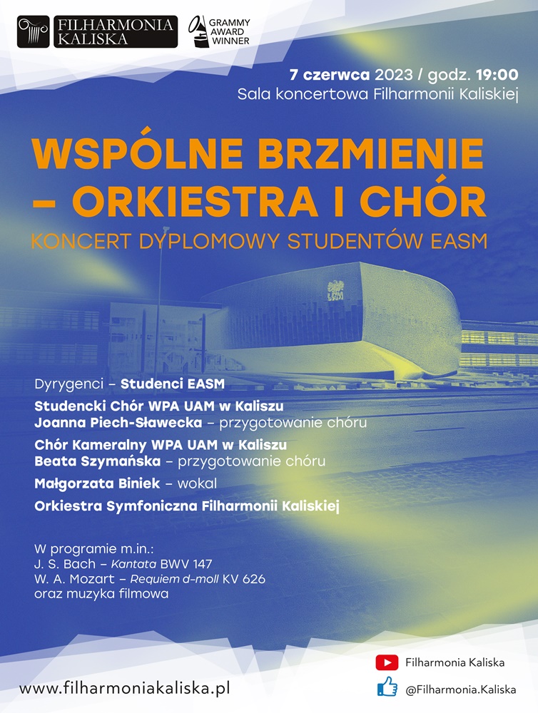 Jubileuszowy 30. recital dyplomowy studentów Edukacji Artystycznej w zakresie Sztuki Muzycznej Wydziału Pedagogiczno-Artystycznego w Kaliszu, Uniwersytetu im. Adama Mickiewicza w Poznaniu, to podróż w świat muzyki wokalno-instrumentalnej baroku, klasycyzm - Organizator