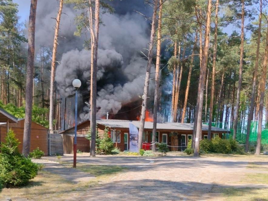 pożar ośrodka i lasu jastrowie - OSP Osówka Ochotnicza Straż Pożarna w Osówce