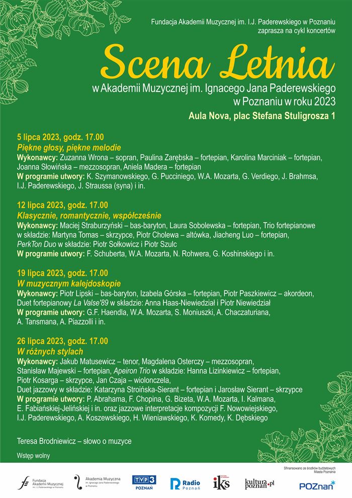 Scena Letnia Akademii Muzycznej 2023 - Organizator
