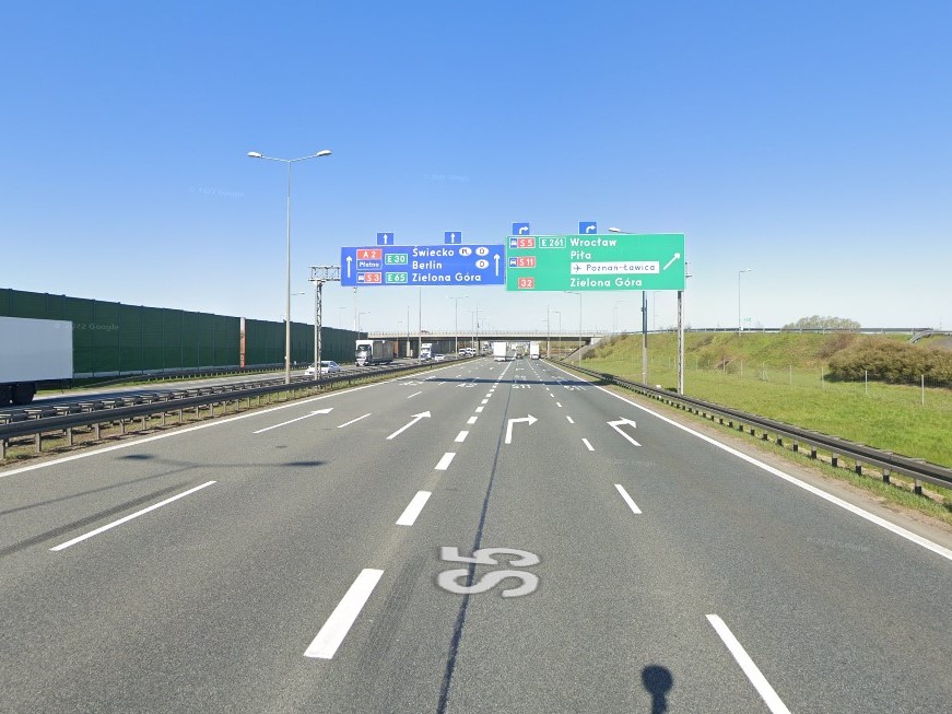 węzeł zachód poznań zachód - Google Street View