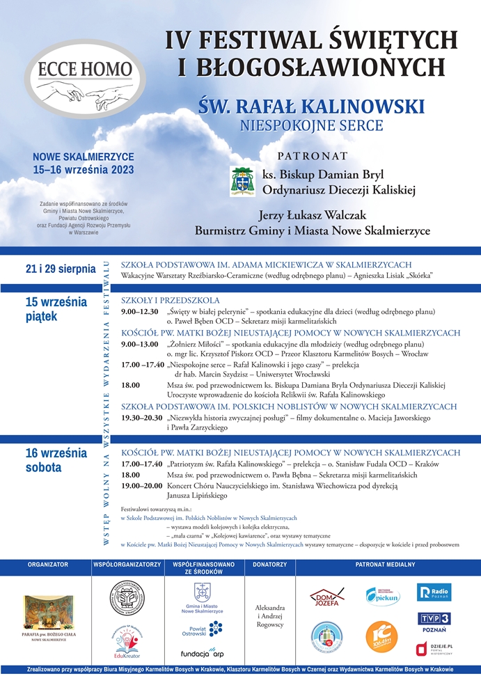 Festiwal Świętych i Błogosławionych Ecce Homo 2023 - Organizator
