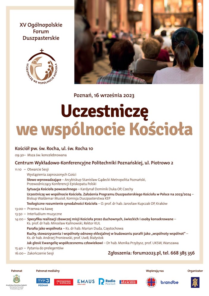 Ogólnopolskie Forum Duszpasterskie 2023 - Organizator