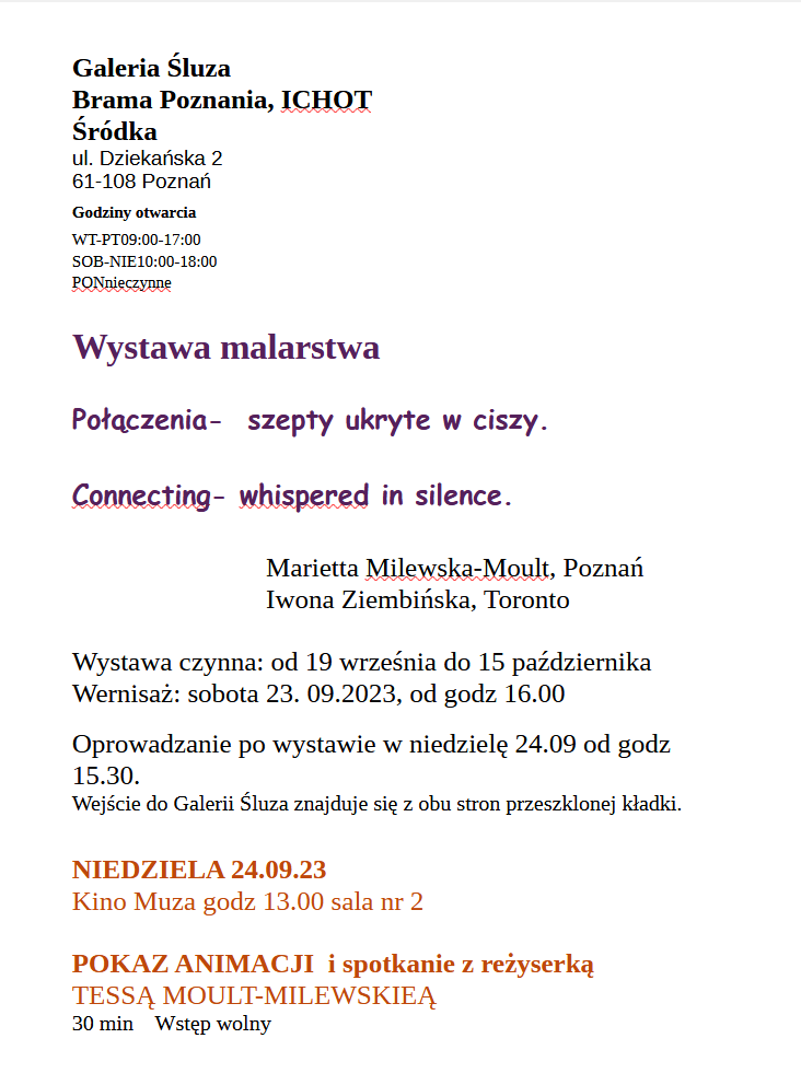 Śluza Info wystawa i animacje 1 - Organizator