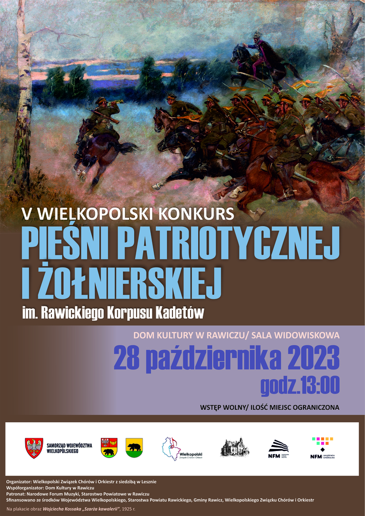  V Wielkopolski Konkurs Pieśni Patriotycznej i Żołnierskiej - Orgzanizator