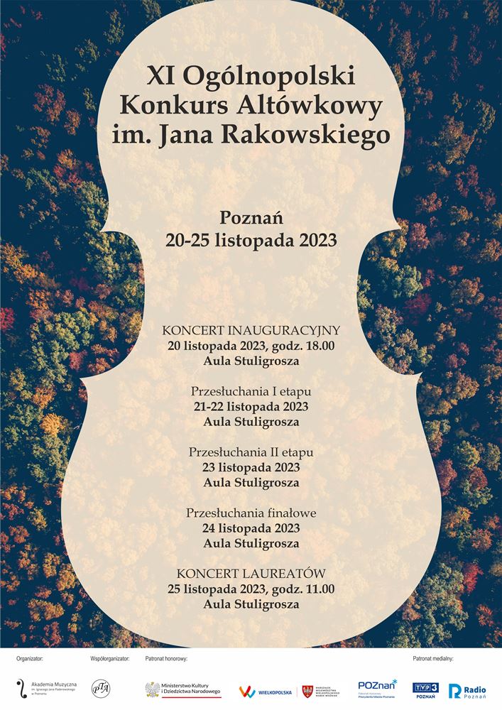 XI Ogólnopolski Konkurs Altówkowy im. Jana Rakowskiego - Organizator