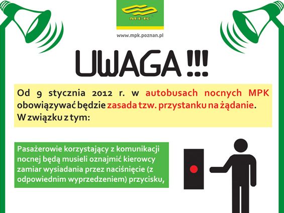 Przystanki na żądanie - MPK Poznań