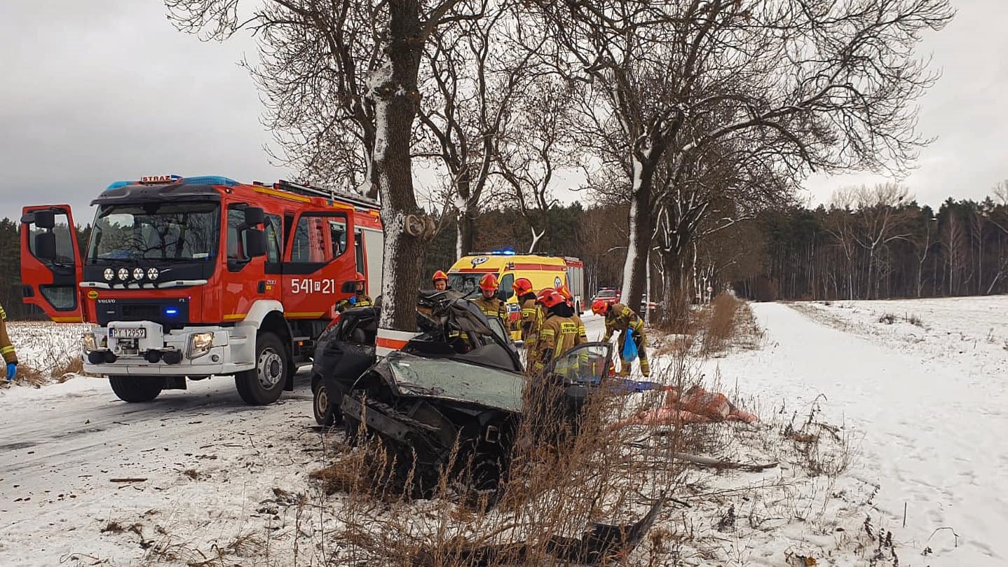19 latek wypadek olszyna - KP PSP Ostrzeszów