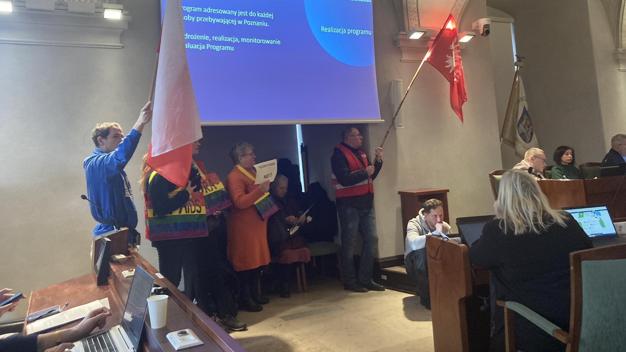 sesja rady miasta poznania protest - Adam Michalkiewicz  - Radio Poznań