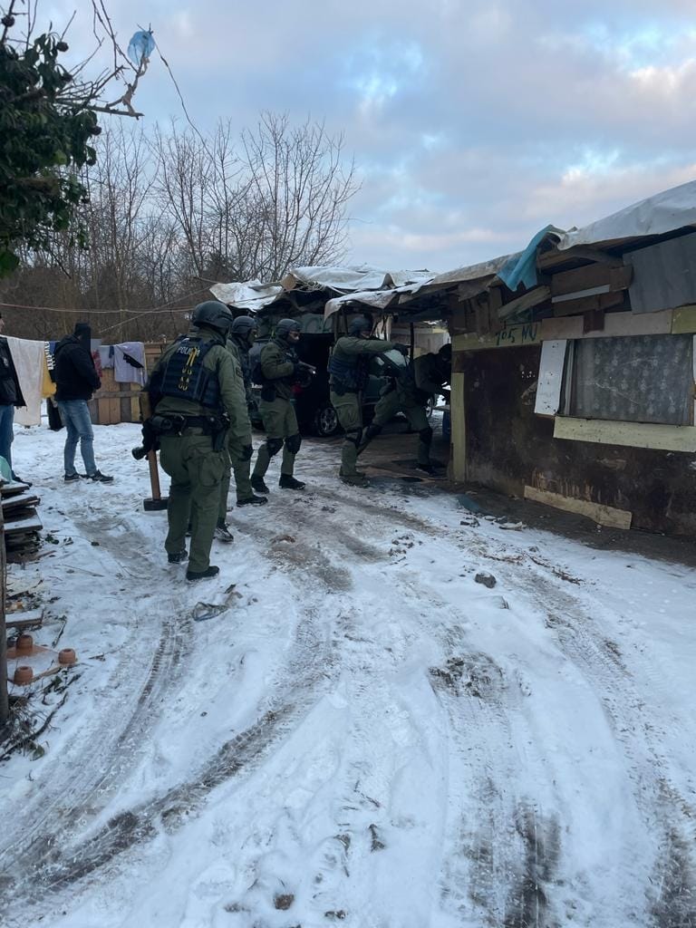 koczowisko akcja policji - KPP Śrem