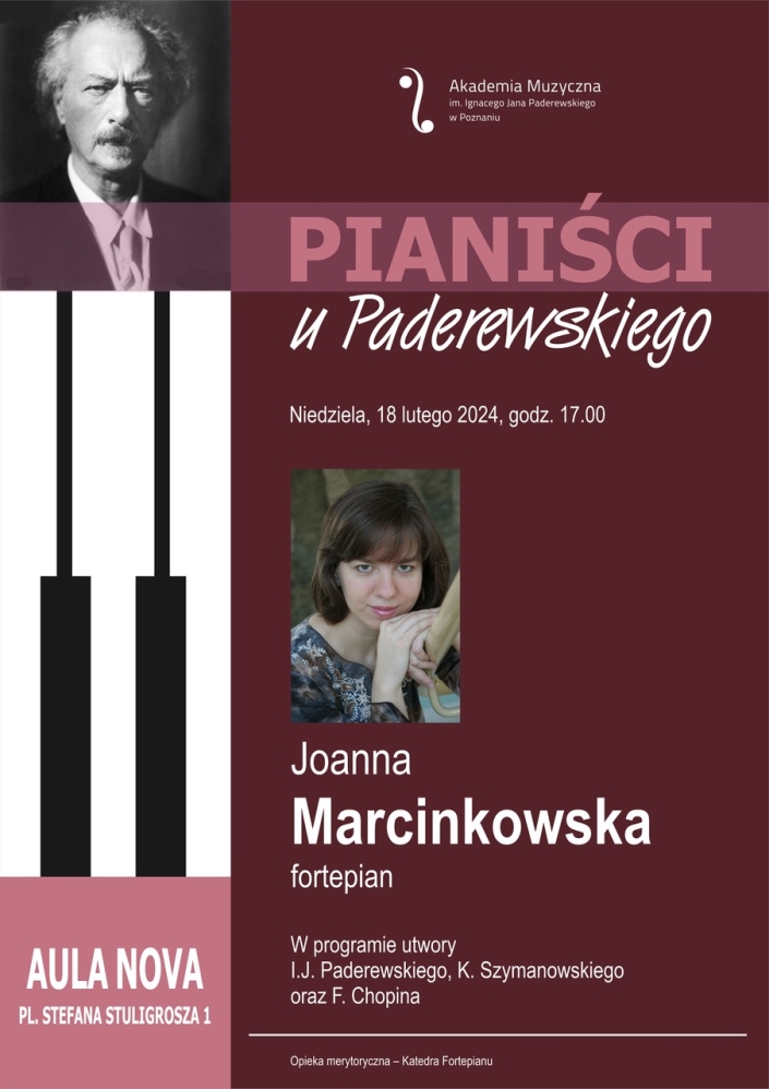 Pianiści u Paderewskiego - Joanna Marcinkowska - Organizator