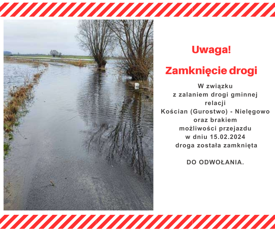 zalana droga kościan - Gmina Kościan