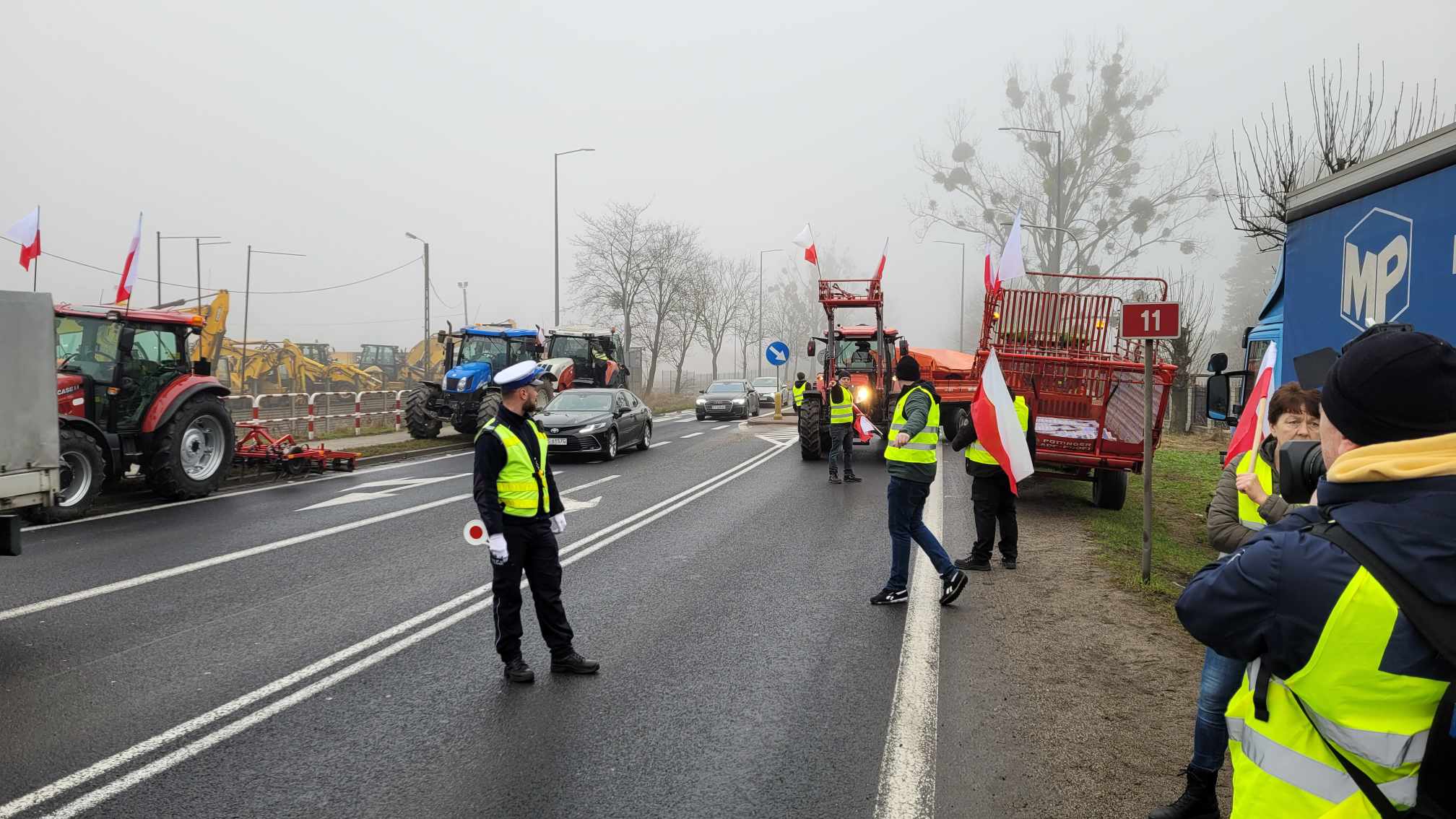 protest rolników golęczewo - Krzysztof Polasik - Radio Poznań