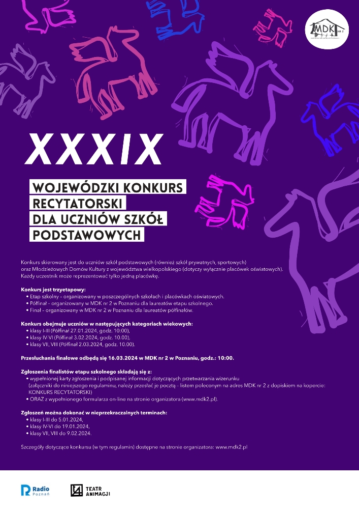 Wojewódzki Konkurs Recytatorski 2024 - Organizator