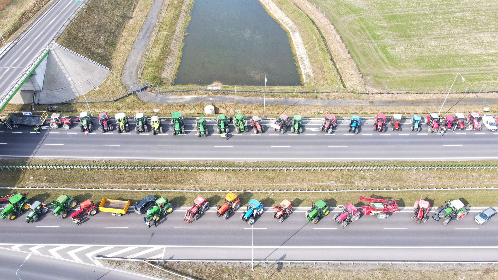 protest rolników s5 kościan - Adam Szymkowiak