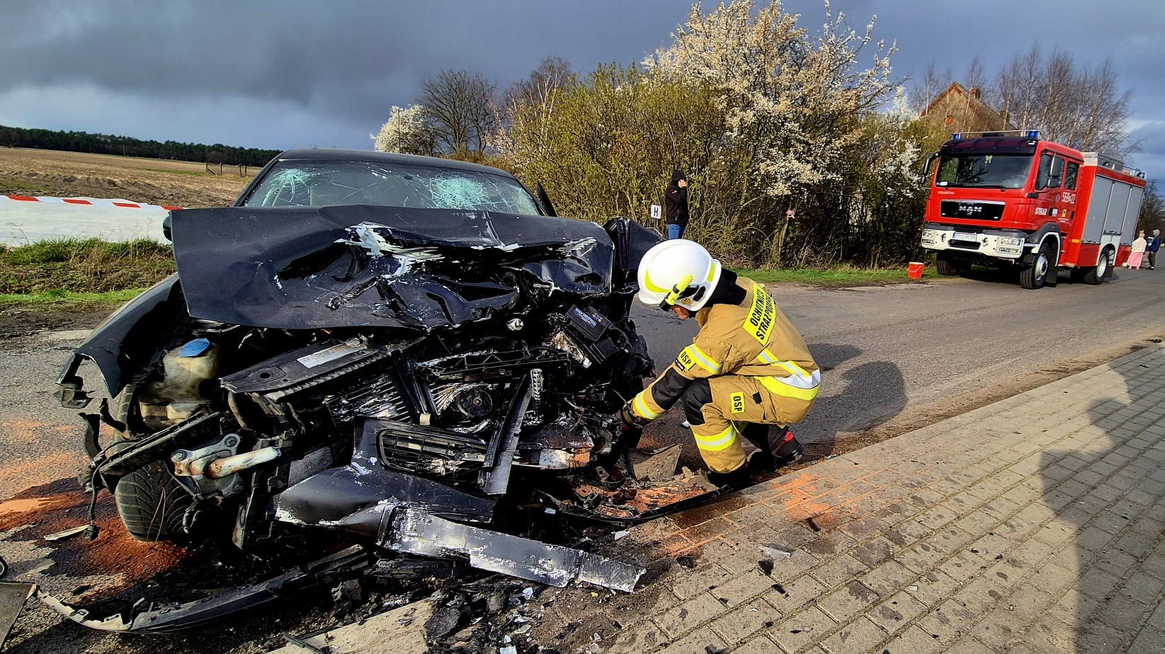 wypadek pieruszyce - OSP Czermin