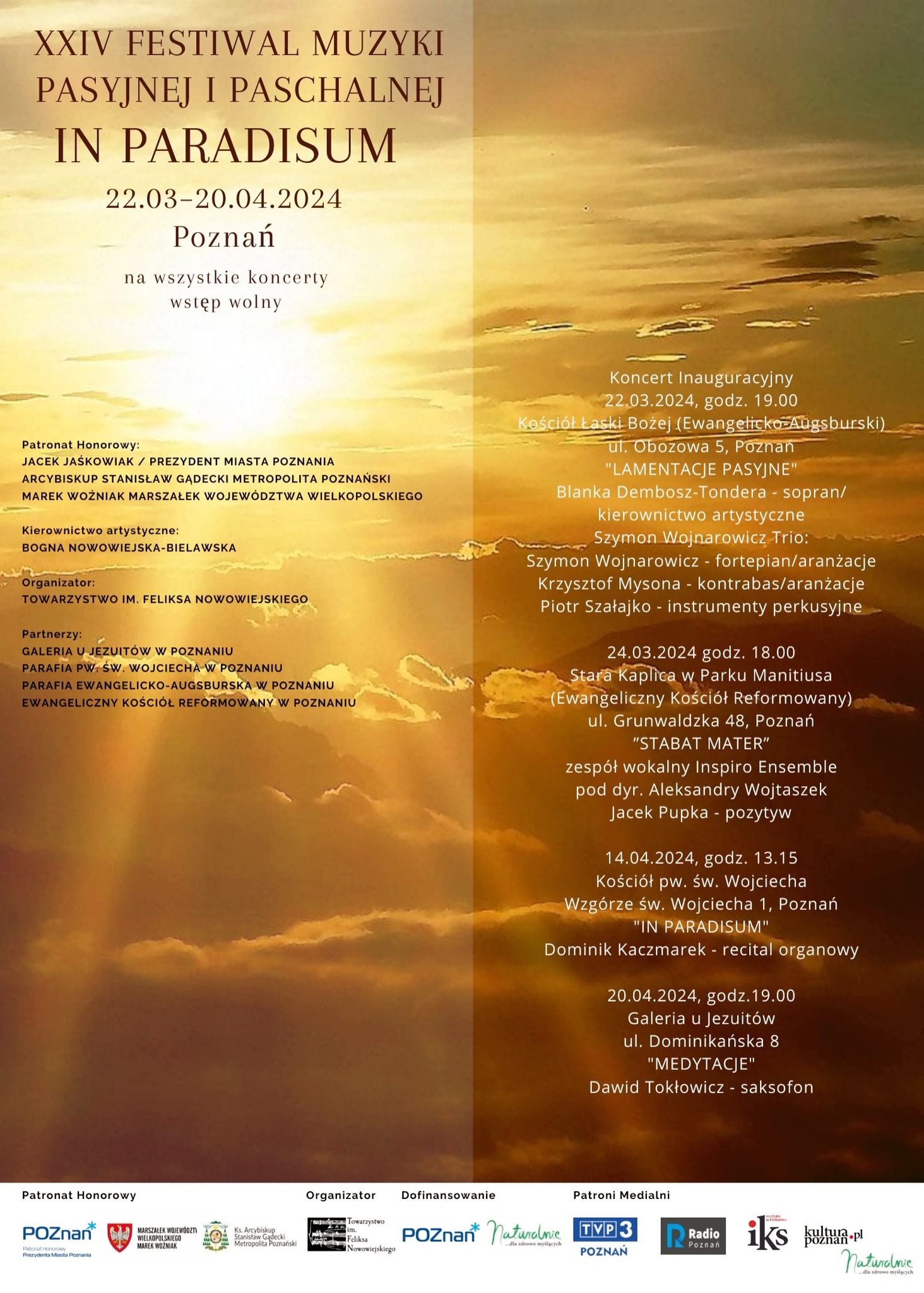 XXIV Festiwal Muzyki Pasyjnej i Paschalnej "In Paradisum"
