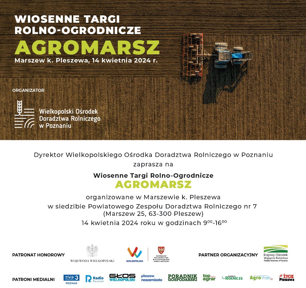 Wiosenne Targi Rolno-Ogrodnicze Agromarsz 2024 - Organizator