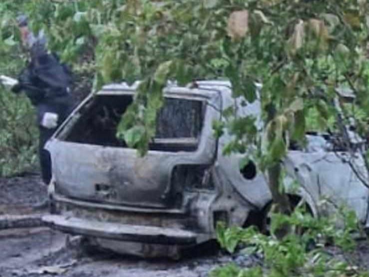 pożar auta pod nowym tomyślem - KWP