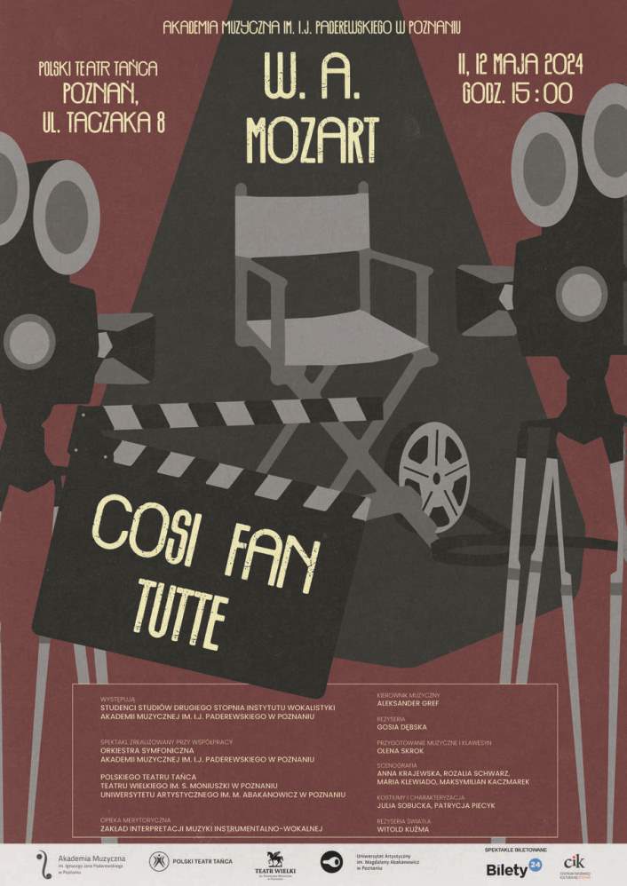 „Cosi fan tutte” Wolfganga Amadeusa Mozarta w wykonaniu studentów - Organizator