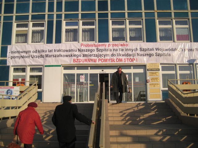 Szpital w Lesznie - protest - Jacek Marciniak