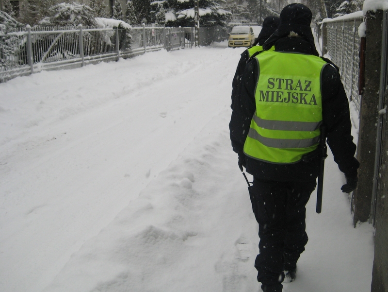 Strażnicy miejscy - odśnieżanie - Jacek Butlewski