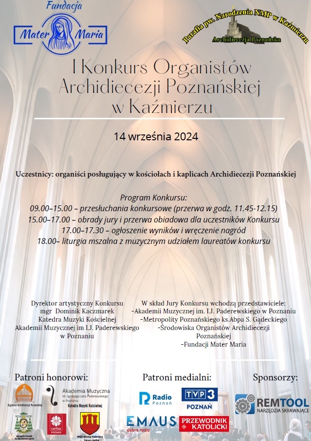 I Konkurs Organistów Archidiecezji Poznańskiej - Organizator