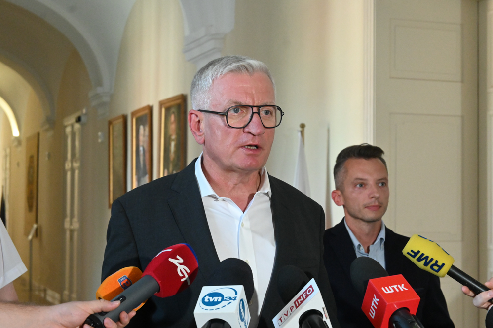 Jaśkowiak konferencja - Leon Bielewicz - Radio Poznań