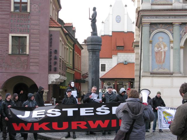 Mała demonstracja ws. ACTA - Wojciech Chmielewski