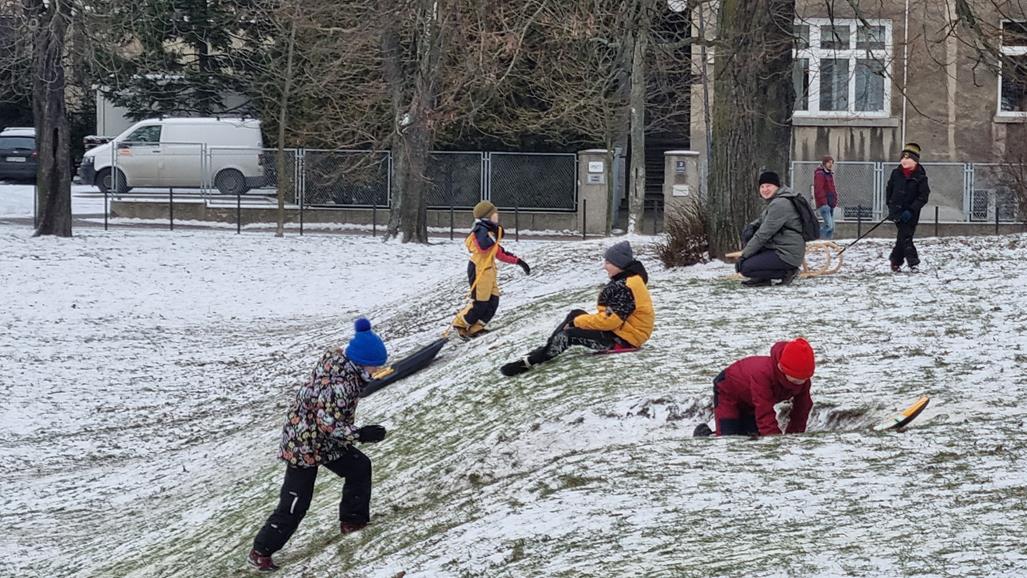 sanki dzieci na sankach - Magda Konieczna