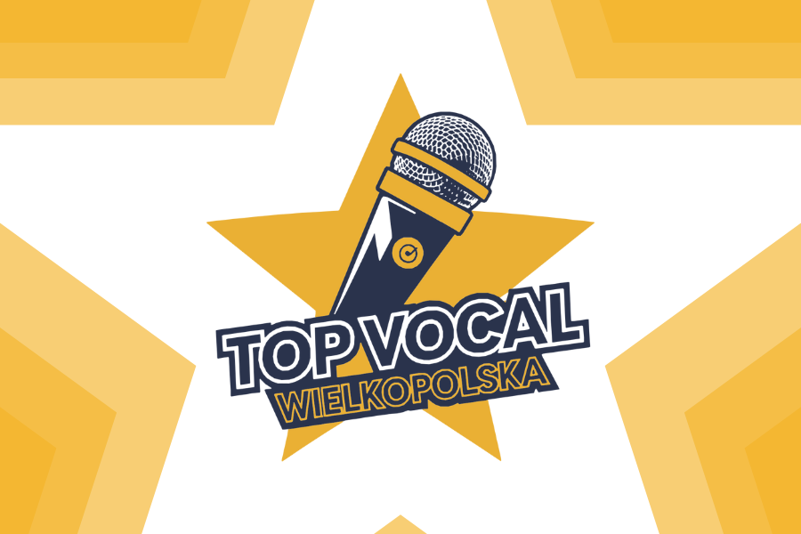 TOP VOCAL - Oficjalne logo konkursu wokalnego Top Vocal Wielkopolska 2025 - Aleksandra Stróżniak (Radio Poznań)