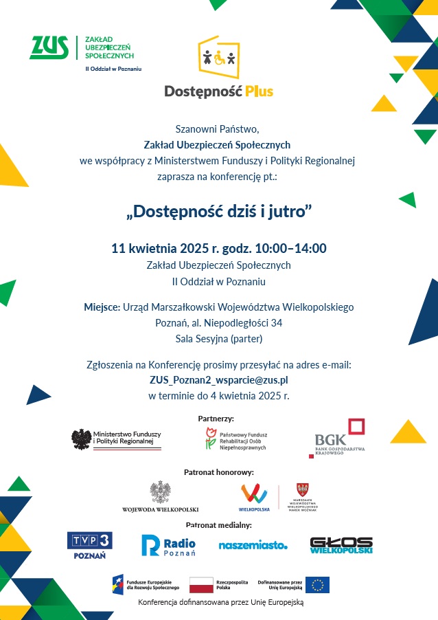 Dostępność dziś i jutro – konferencja ZUS - Organizator