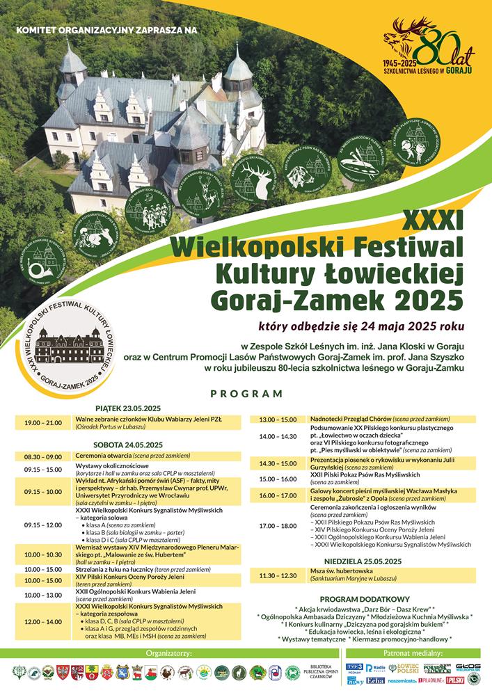 XXXI Wielkopolski Festiwal Kultury Łowieckiej Goraj-Zamek 2025 - Organizator