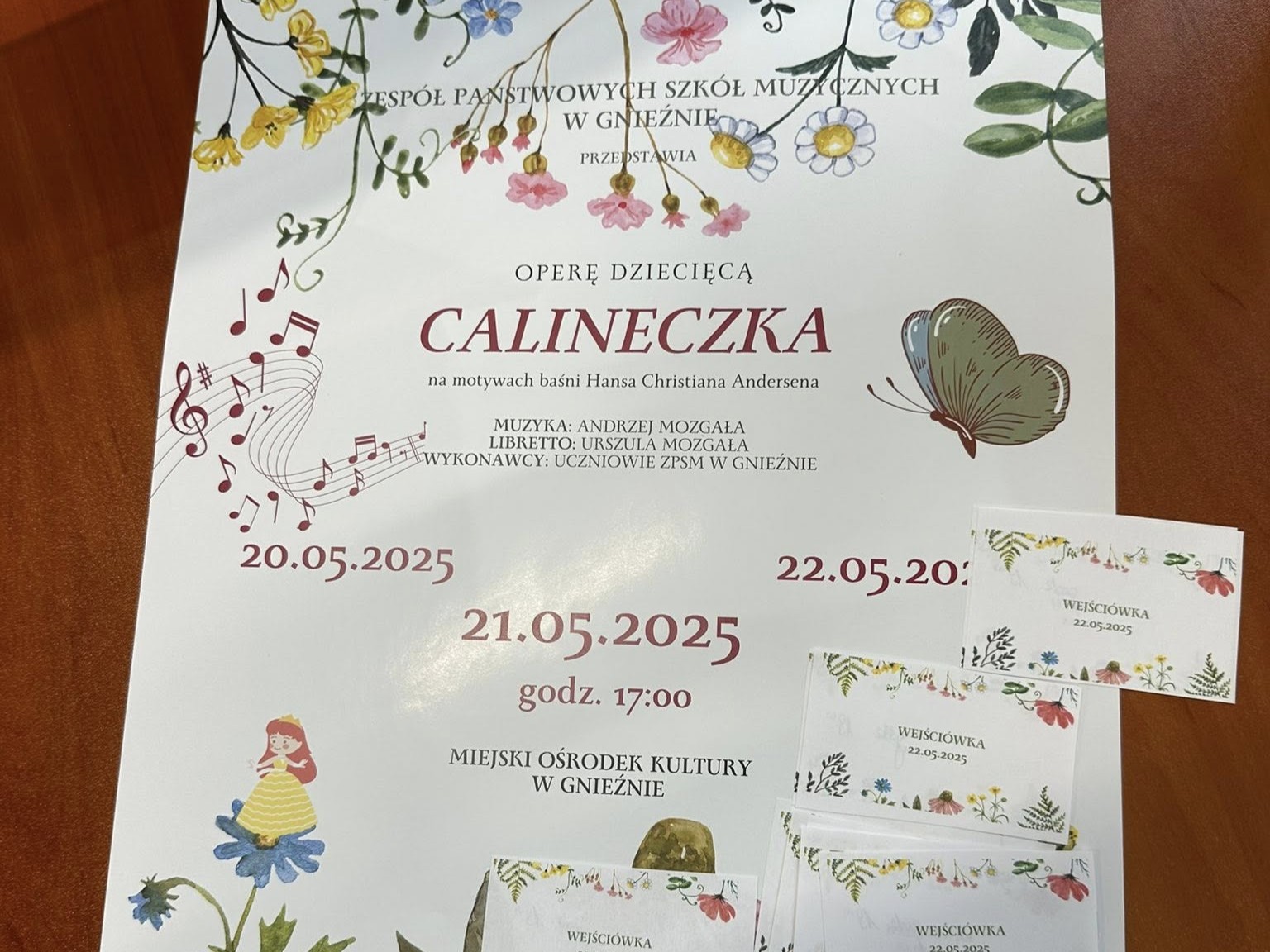 calineczka zaproszenie gniezno - Szkoła Muzyczna Gniezno