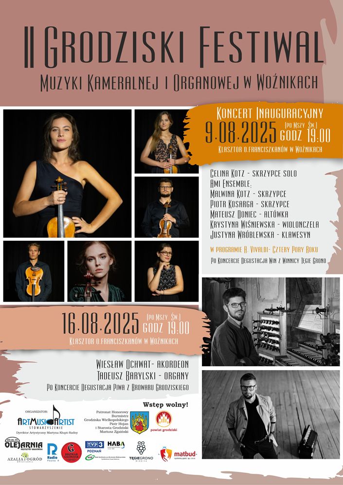II Grodziski Festiwal Muzyki Kameralnej i Organowej w Woźnikach - Ogranizator