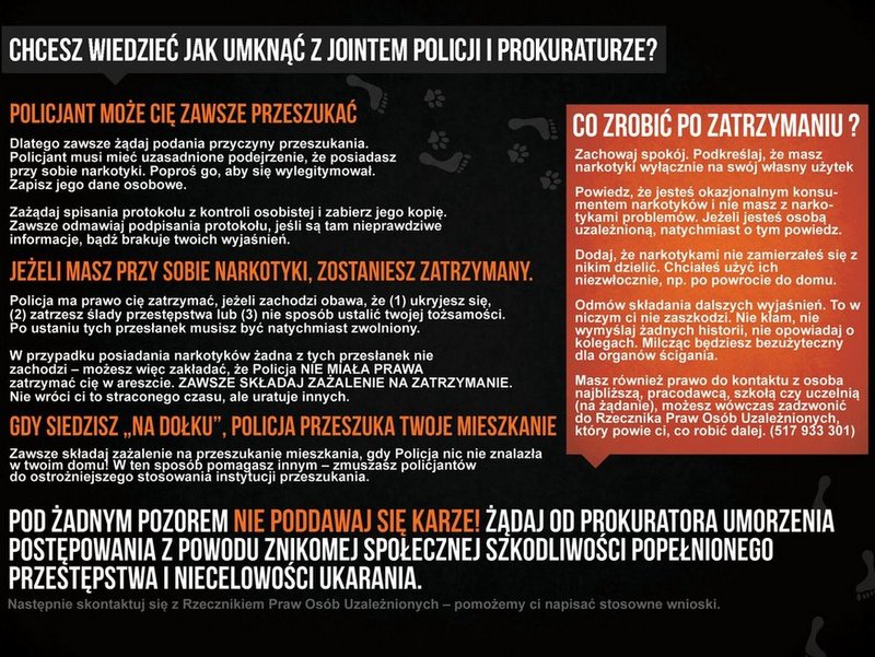 Ulotka ws. narkotyków - internet