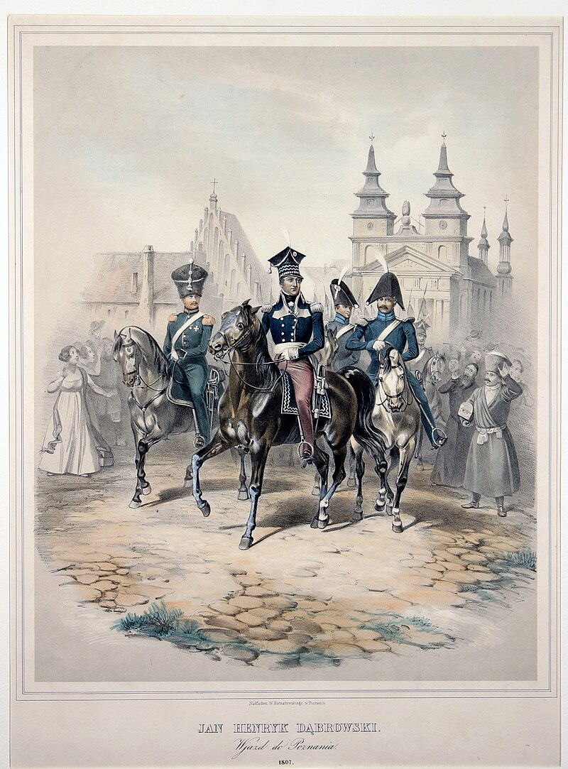 Jan Henryk Dąbrowski - wjazd do Poznania - Wikipedia/Domena Publiczna - Archiwum Główne Akt Dawnych