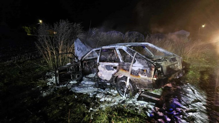 pożar samochodu kalisz - PSP Kalisz