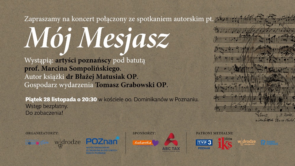 Mój Mesjasz – zaproszenie na wieczór z muzyką na żywo i książką - Organizator