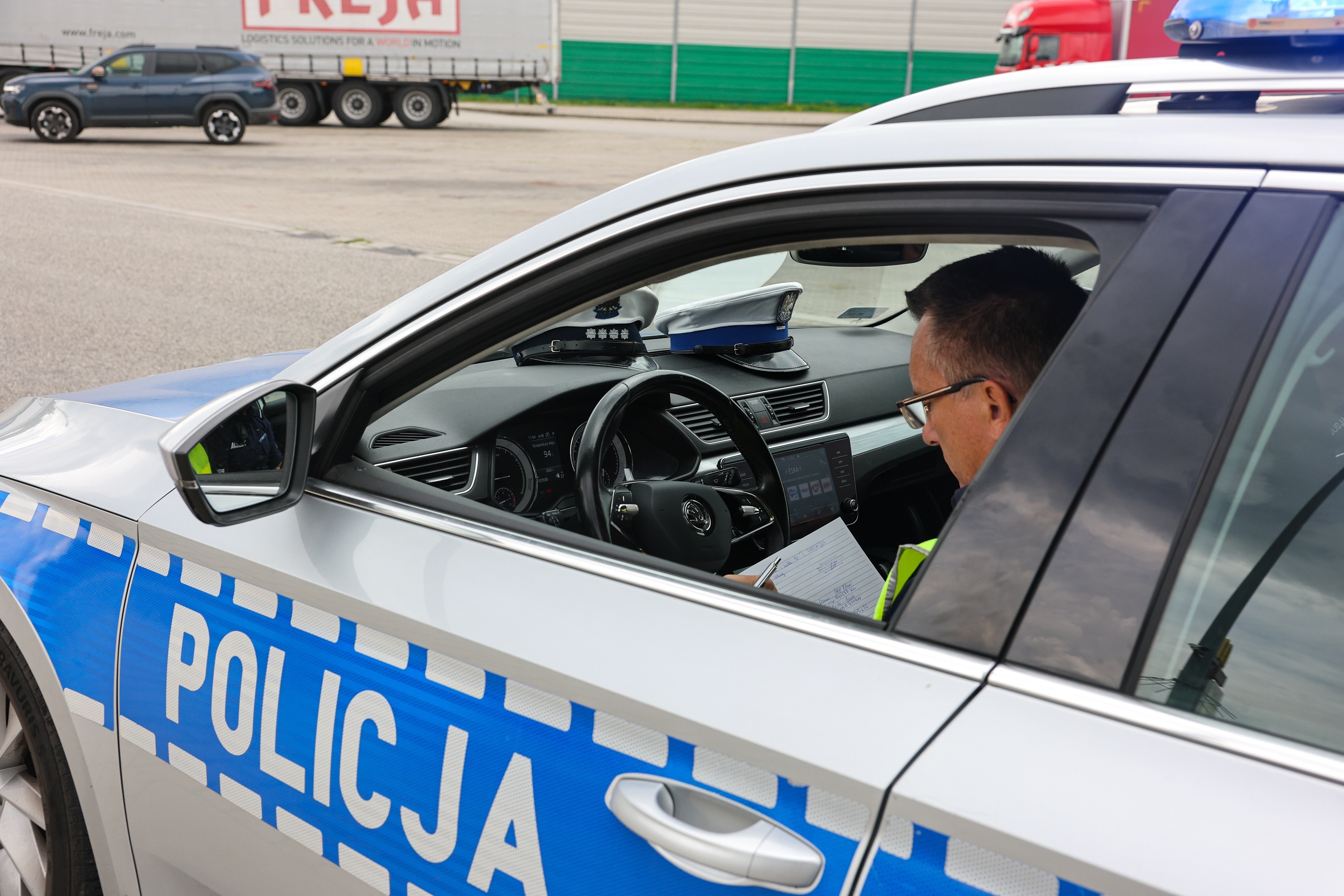 kontrola policji - Marian Zubrzycki - PAP