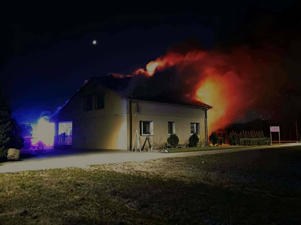 pożar grochowy - Komenda Miejska PSP w Koninie