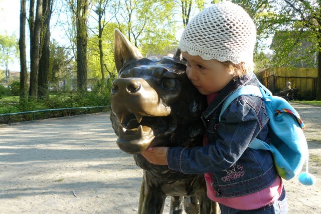 stare zoo wilk dziecko