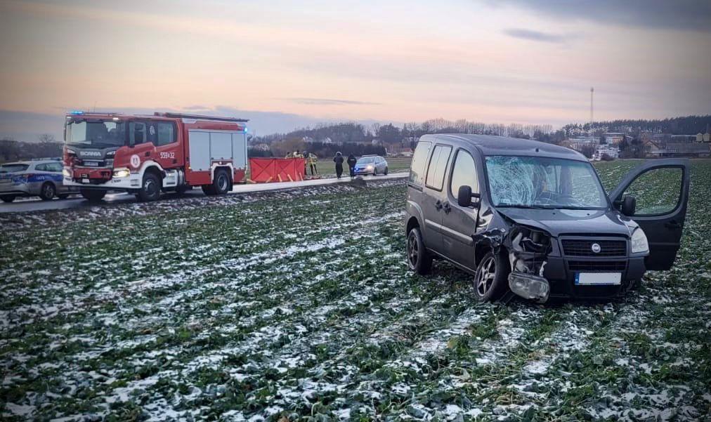 Wypadek piła - KPP w Pile