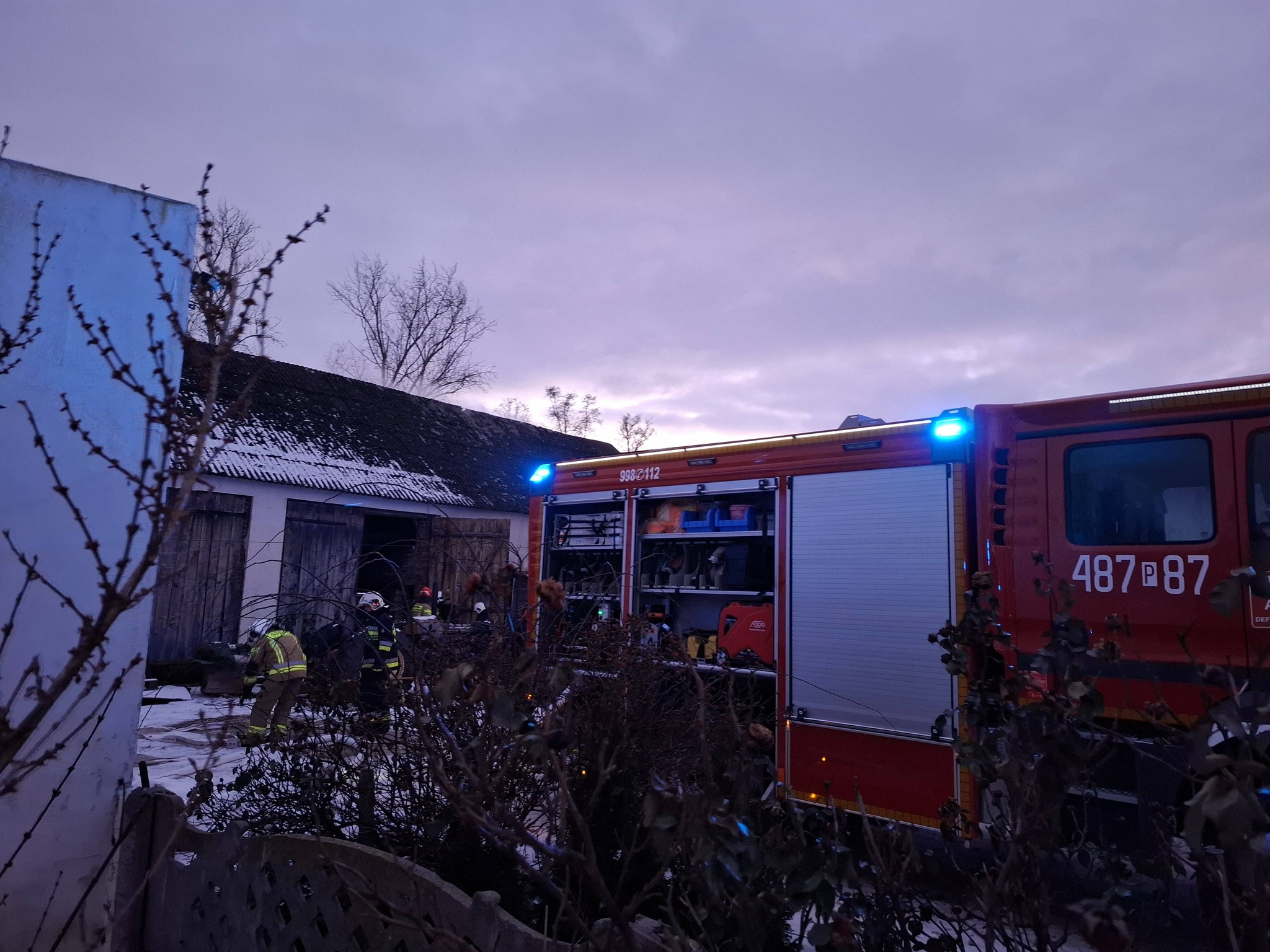 pożąr stodoły - OSP Bojanowo