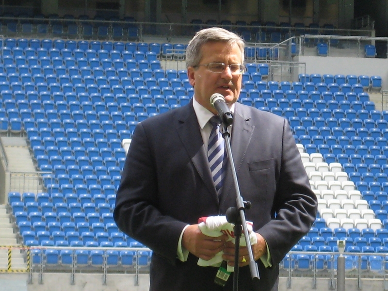 Prezydent Komorowski na stadionie - Wojciech Chmielewski