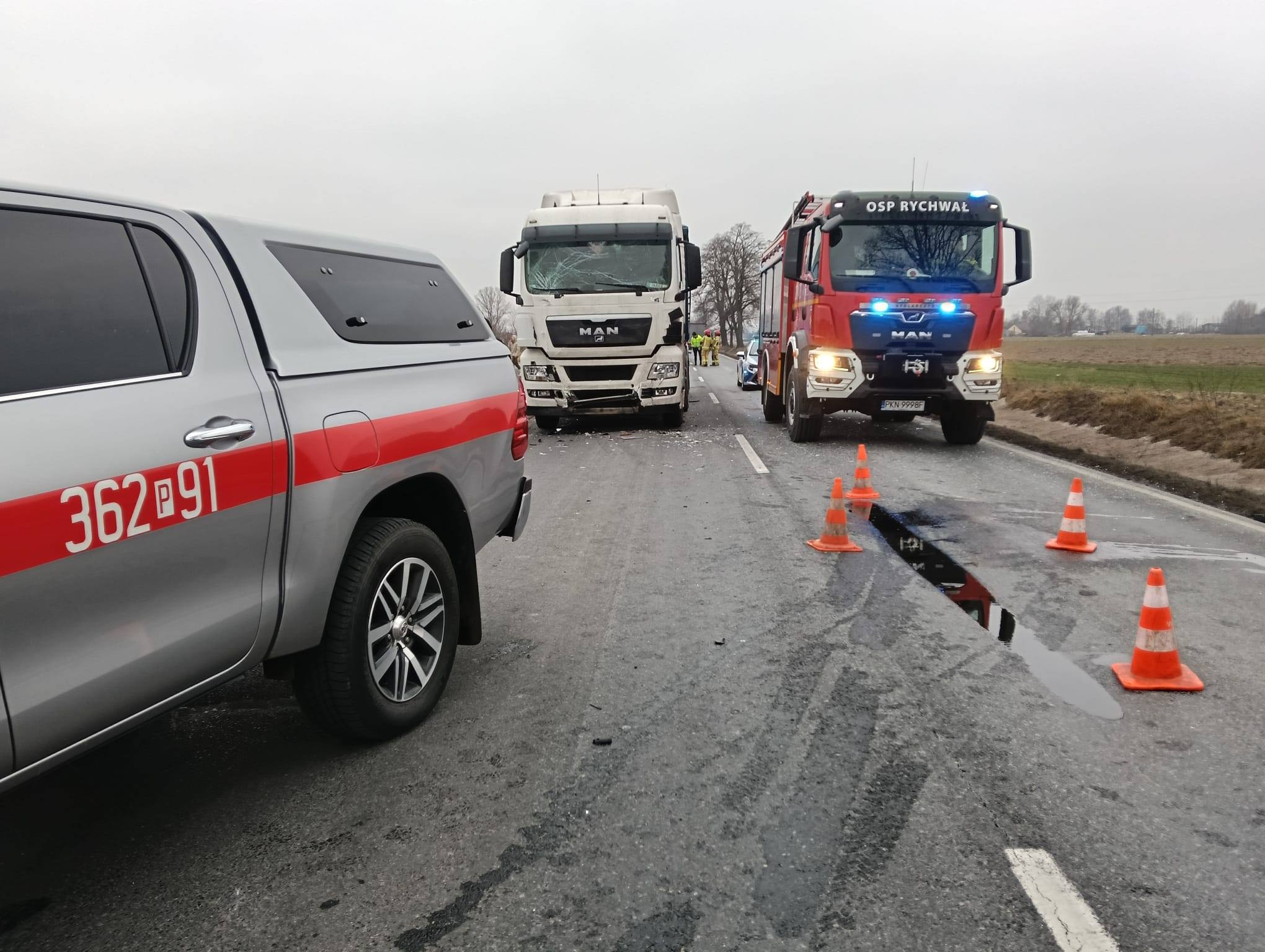 Rychwął wypadek - Komenda Miejska PSP w Koninie