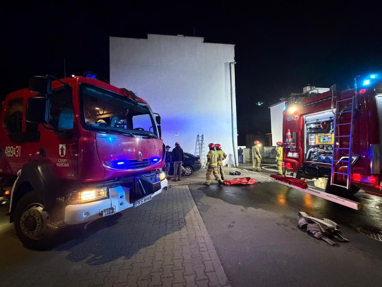 Pożar kościan - OSP KSRG Kościan