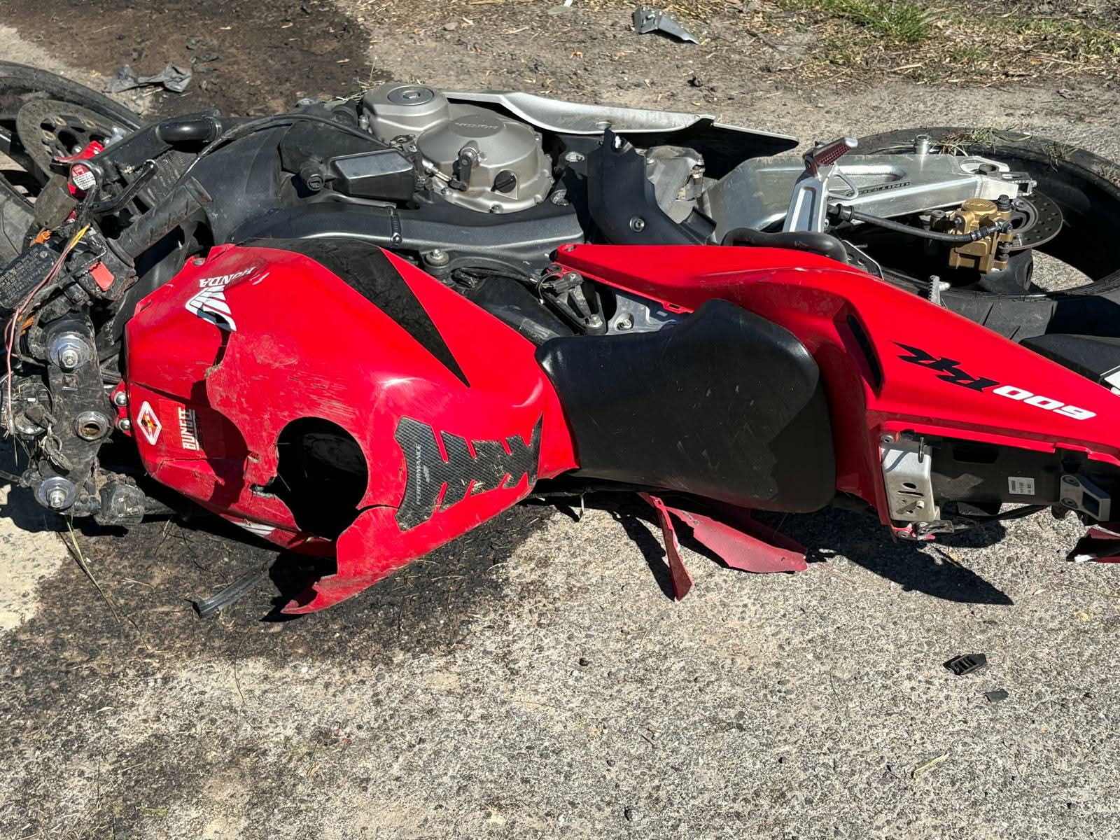 wypadek motocyklista - KPP Kępno